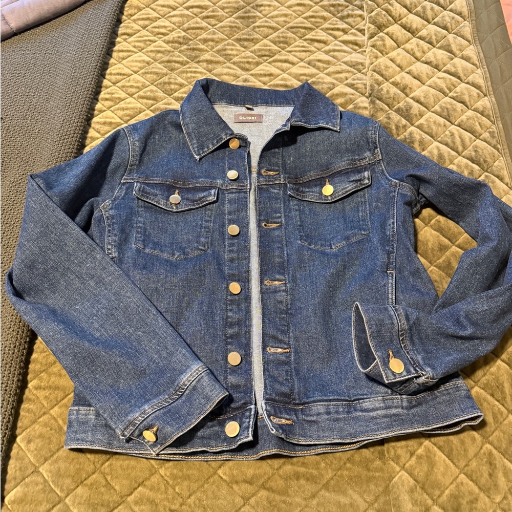Blue Denim Jacket with Gold Buttons DL1961 size small